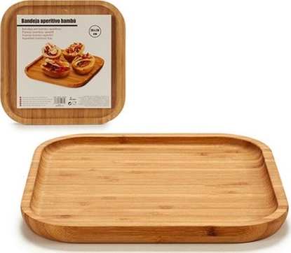 Attēls no Bigbuy Home Tacka do przeksek Bambus (20 x 1,5 x 20 cm)