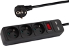 Picture of Blow 98-074# Przeduacz sieciowy pr-370wsp/usb 3-gniazda+usb z uziemieniem+wycznik 1,5m czarny 3x1,5mm