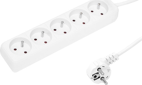 Picture of Blow 98-717# Przeduacz sieciowy pr-570p 5-gniazd z uziemieniem 1,5m biay 3x1,5mm