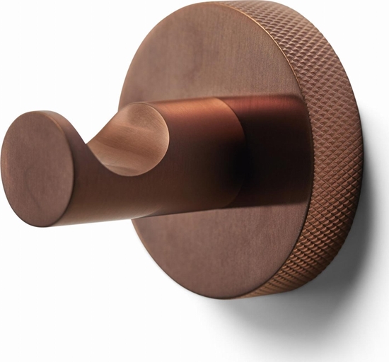 Изображение BLUE LABEL Håndklædekrog med bagplade - børstet bronze