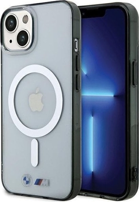 Изображение BMW BMHMP15SHCRS iPhone 15 / 14 / 13 6.1" przezroczysty/transparent hardcase Silver Ring MagSafe