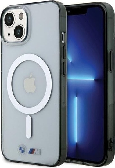 Изображение BMW BMHMP15SHCRS iPhone 15 / 14 / 13 6.1" przezroczysty/transparent hardcase Silver Ring MagSafe