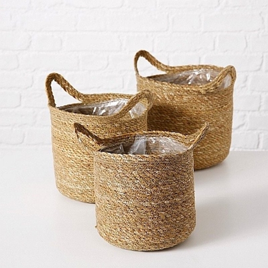 Picture of Boltze Doniczki z trawy morskiej DAWID, Zestaw 3 szt.