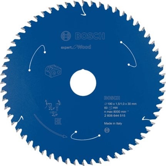 Picture of Bosch Bosch circular saw blade Expert for Wood, 190mm, 60Z (bore 30mm, for cordless saws)