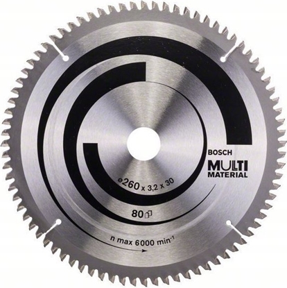 Изображение Bosch Bosch circular saw blade multi material, O 260mm, 80Z