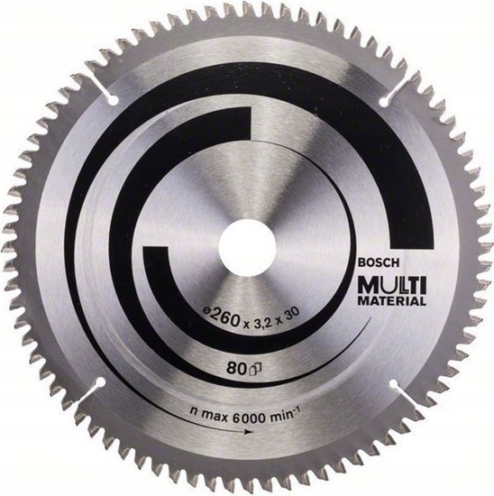 Изображение Bosch Bosch circular saw blade multi material, O 260mm, 80Z