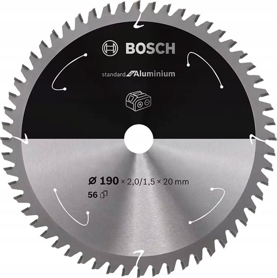 Изображение Bosch Bosch circular saw blade standard for aluminum, 190mm, 56Z (bore 20mm, for cordless saws)