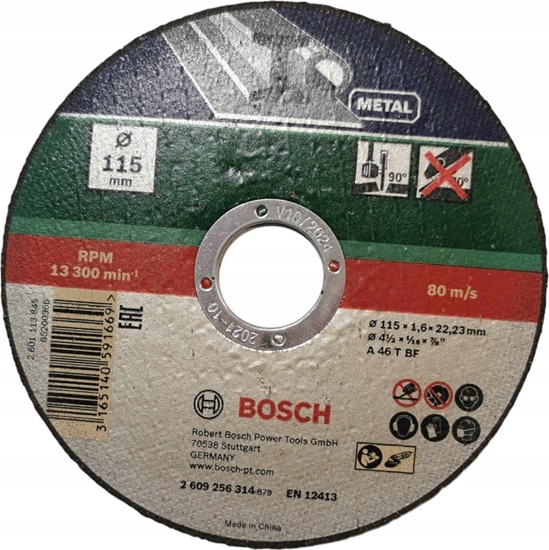 Изображение Bosch Bosch SKÆRESKIVE METAL 115X1,6MM LIGE