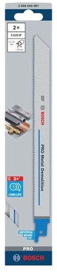 Picture of BOSCH BRZESZCZOT DO PIY SZABLASTEJ PRO METAL DEMOLITION S1125VF 1,25 x 19 x 225mm /2szt.