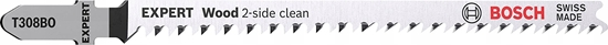 Picture of Wyrzynarka Bosch Bosch Expert Jigsaw Blade T 308 BO 'Wood 2-side clean' (25 pieces)