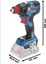 Изображение Bosch GDX 18V-200 C 1/4" 3400 RPM 200 N⋅m Black, Blue, Red
