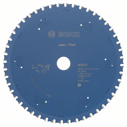 Attēls no Griešanas disks Bosch Expert for Steel 2608643058; 230x25,4 mm; Z48