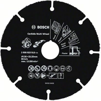 Picture of Griešanas disks kokam leņķa slīpmašīnām Bosch 2608623013; 125x1 mm