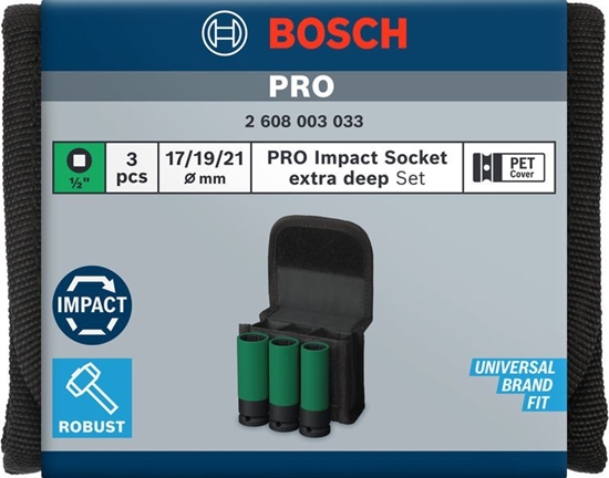 Изображение Bosch ZESTAW KLUCZY NASADOWYCH 1/2'' XL PRO S 3SZT. (1 KPL)