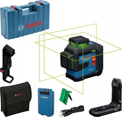 Изображение BOSCH.PLANE LASER GLL 80-33 G GREEN USB-C 1x BA 3.7 V 3.0 Ah XL + HANDLE LB 10 + CLAMP DK 20 CASE