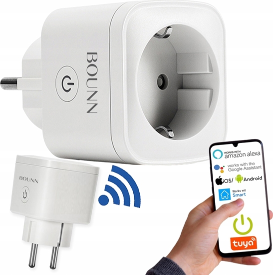 Picture of Bounn Bounn Inteligentne gniazdo elektryczne watomierz z WIFI Tuya EU02