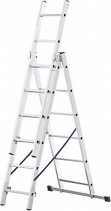 Изображение Braket DRABINA ALUMINIOWA 3-ELEMENTOWA EASY 297CM 6+6+6 SZCZEBLI