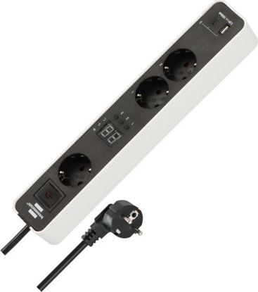 Изображение Brennenstuhl Steckdosenl. Ecolor 3-fach weiß/schwarz