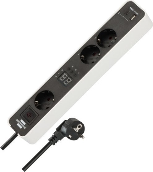 Изображение Brennenstuhl Steckdosenl. Ecolor 3-fach weiß/schwarz