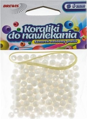 Изображение BREWIS Koraliki do nawlekania BREWIS 6mm K6-1 biay Brewis