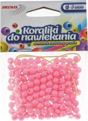 Изображение BREWIS Koraliki do nawlekania BREWIS 6mm K6-5 róowy Brewis