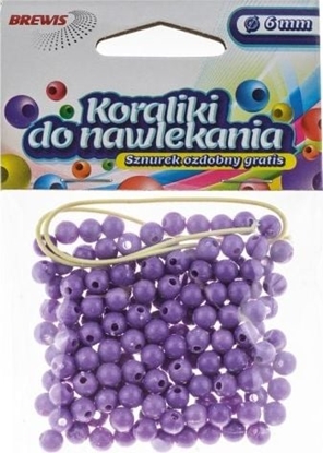 Изображение BREWIS Koraliki do nawlekania BREWIS 6mm K6-6 fiolet. Brewis