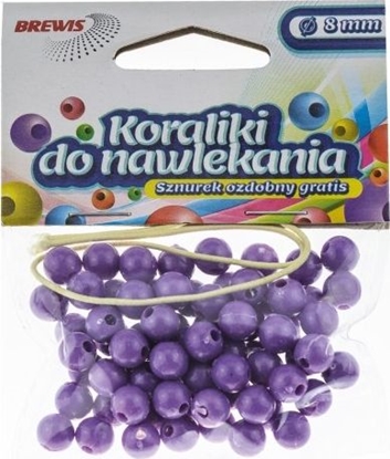 Изображение BREWIS Koraliki do nawlekania BREWIS 8mm K8-6 fiolet. Brewis