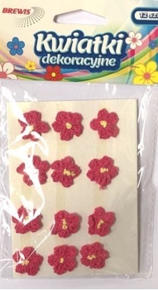 Изображение BREWIS Kwiatki 18mm K18-5 ciemny róowy Brewis