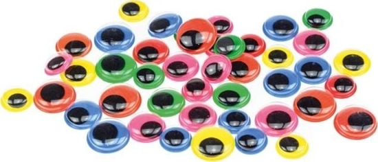 Изображение BREWIS Ruchome oczka BREWIS RO21 - 12, 14, 16mm 44szt. kolorowe Brewis