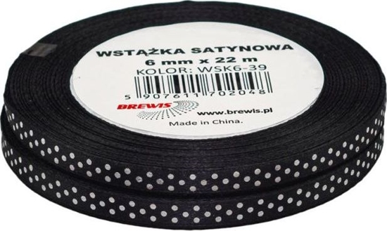 Picture of BREWIS Wstka satynowa kropki 6mm WSK6-39 Brewis
