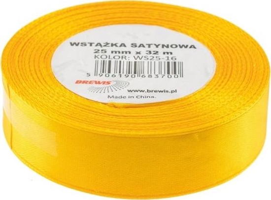 Изображение BREWIS Wstka satynowa 25mm/32mm kolor 16 sonecznikowy Brewis