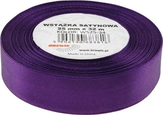 Изображение BREWIS Wstka satynowa 25mm/32mm kolor 34 fiolet Brewis