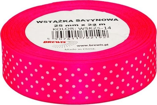Picture of BREWIS Wstka satynowa BREWIS kropki 25mm WSK25-14 Brewis