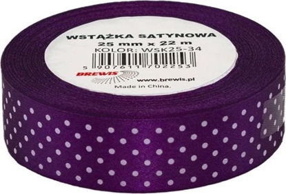 Picture of BREWIS Wstka satynowa BREWIS kropki 25mm WSK25-34 Brewis