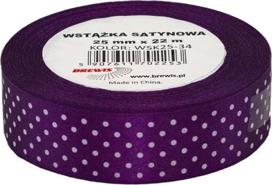 Picture of BREWIS Wstka satynowa BREWIS kropki 25mm WSK25-34 Brewis