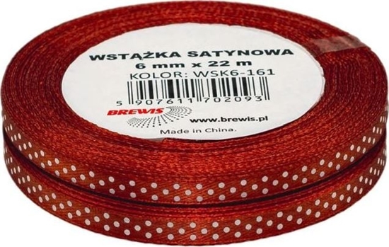 Picture of BREWIS Wstka satynowa BREWIS kropki 6mm WSK6-161 Brewis