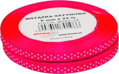 Picture of BREWIS Wstka satynowa BREWIS kropki 6mm/22m kolor 14 Brewis