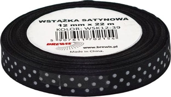 Picture of BREWIS Wstka satynowa kropki 12mm x 22m kolor 39 Brewis