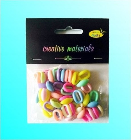 Picture of Brimarex Koraliki plastikowe pastelowe 16x11mm 22g