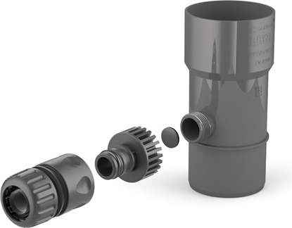 Attēls no Bryza Odzyskiwacz wody deszczowej grafitowy PVC 90mm (62-204)
