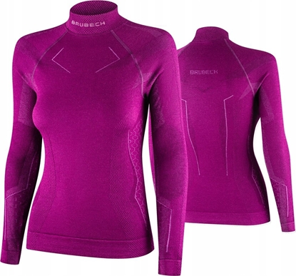 Attēls no Brubeck LS1665W Bluza damska EXTREME MERINO fuksjowy L