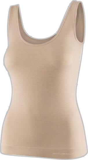 Picture of Brubeck TA1059W Koszulka damska bez rkawów COMFORT MERINO beowy L