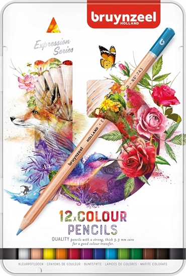 Изображение BRUYNZEEL SAKURA Bruynzeel Expression colour pencil tin | 12 colours