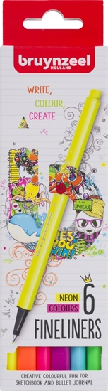 Изображение BRUYNZEEL SAKURA Bruynzeel Fineliner set neon | 6 colours