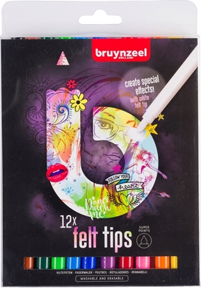 Изображение BRUYNZEEL SAKURA Bruynzeel Super point felt tip set light | 12 colours