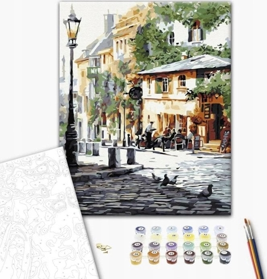 Picture of BRUSHME Malowanie po numerach BRUSHME, 40x50 cm, letnia kawiarnia, 1 szt.
