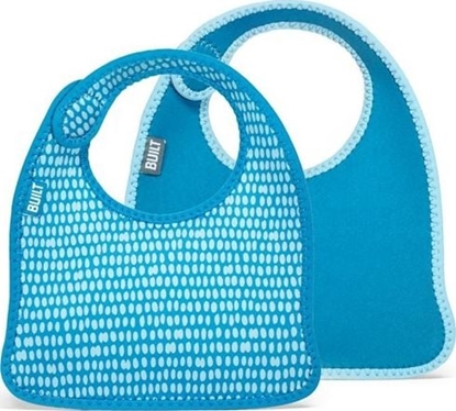 Изображение Built liniak Mess Mate Dribble Dots Blue 2 szt.