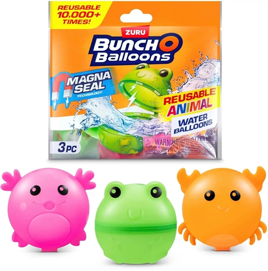 Picture of Bunch O Balloons Reusable Animal Water Balloons 3 Pack
