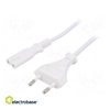 Изображение Cable | 2x0.5mm2 | CEE 7/16 (C) plug,IEC C7 female | PVC | 1.2m | 2.5A
