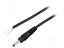 Attēls no Cable; wires,DC 1,3/3,5 plug; straight; 0.5mm2; black; 1.5m